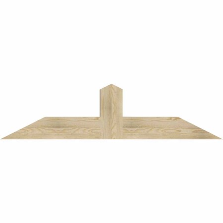 Ekena Millwork Portland Rough Sawn Timber Gable Bracket, Douglas Fir, 60"W x 15"H x 6"D x 6"F, 6/12 Pitch GBW060X15X0606POR00RDF